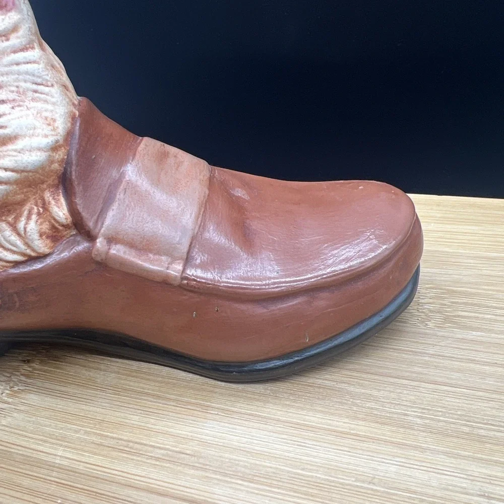 1977 Vintage Albertas Molds Ceramic White Cat in a Shoe in Chalk Ware Signed - Picture 3 of 11